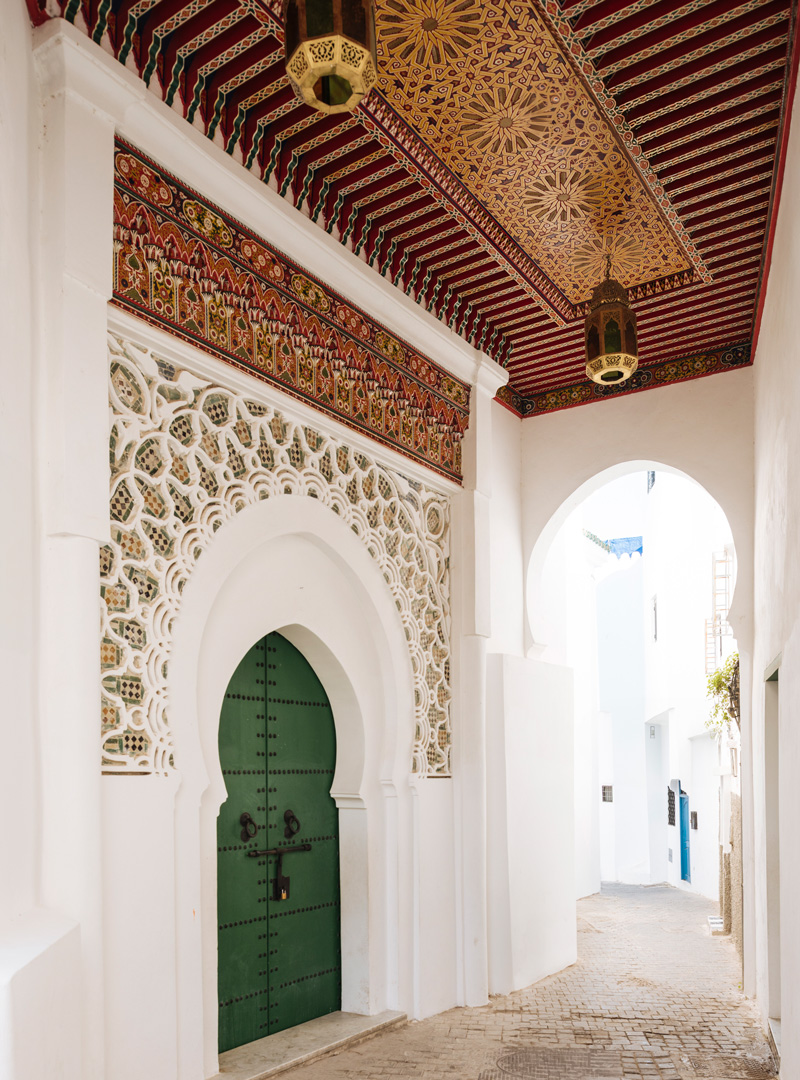 Woman exploring, Kasbah, Tangier, Morocco, North Africa